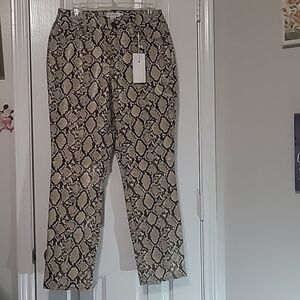 Good American Neutral Snake Print Skinny Jeans Size  4/27